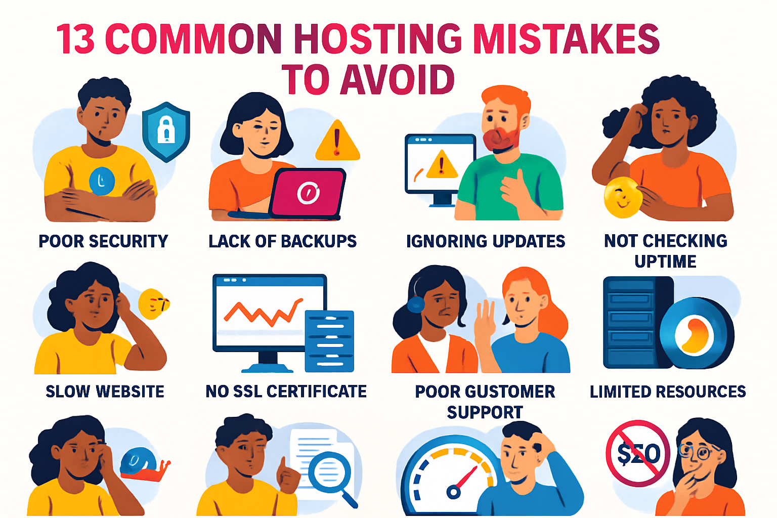 How to Avoid 13 Common Hosting Mistakes